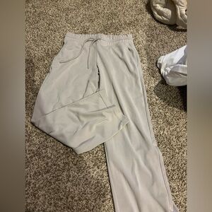 Athleta beige wide leg joggers